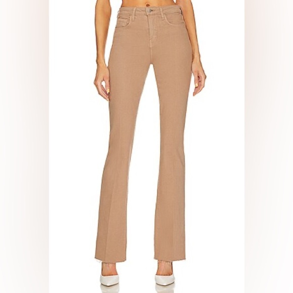 New L’Agence Ruth High Rise Straight Jeans Sepia Brown Sz 23